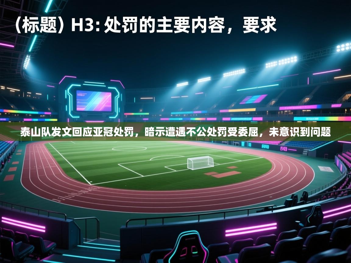 爱游戏体育下载-泰山队发文回应亚冠处罚，暗示遭遇不公处罚受委屈，未意识到问题  第1张