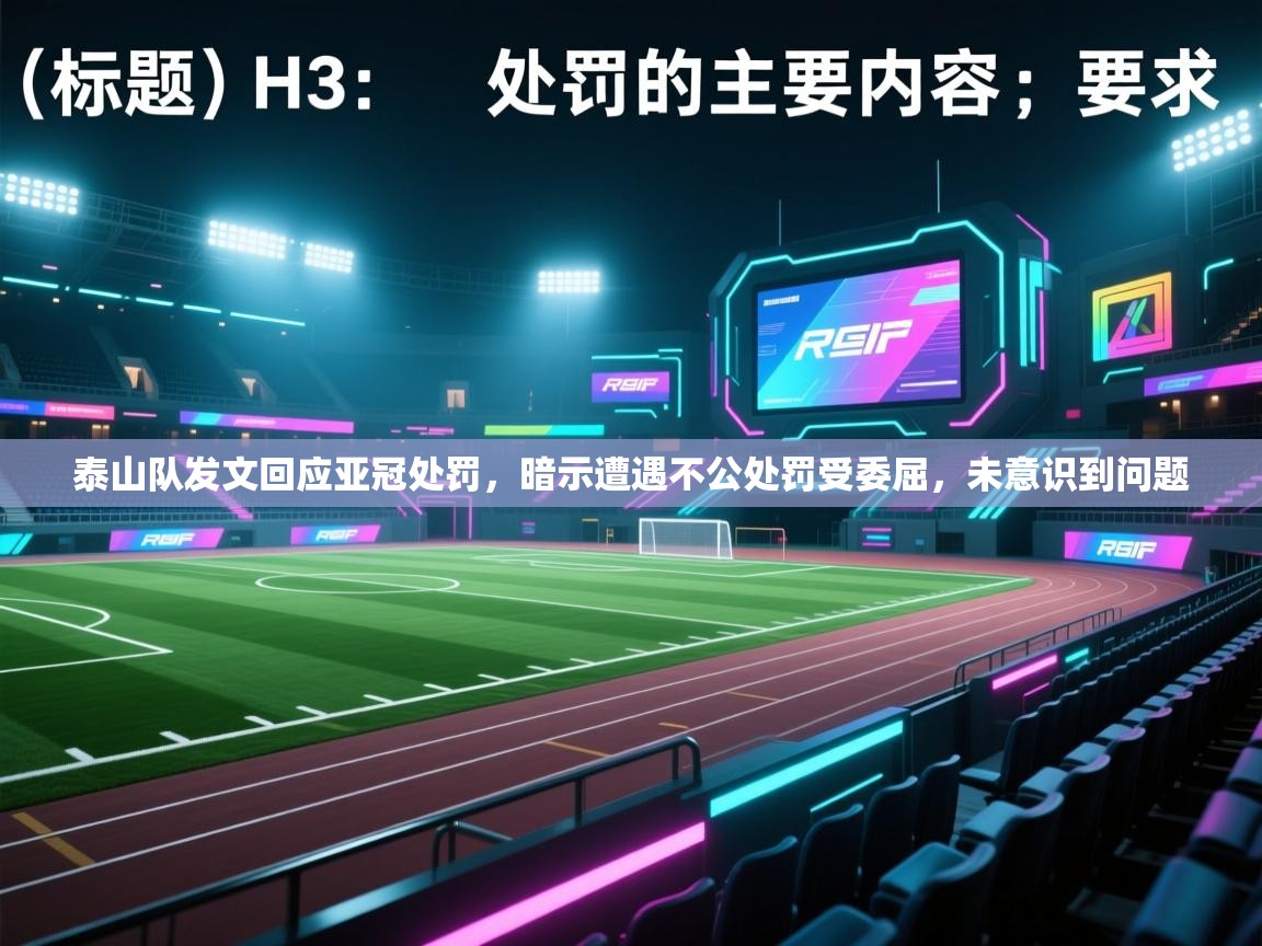 爱游戏体育下载-泰山队发文回应亚冠处罚，暗示遭遇不公处罚受委屈，未意识到问题  第2张