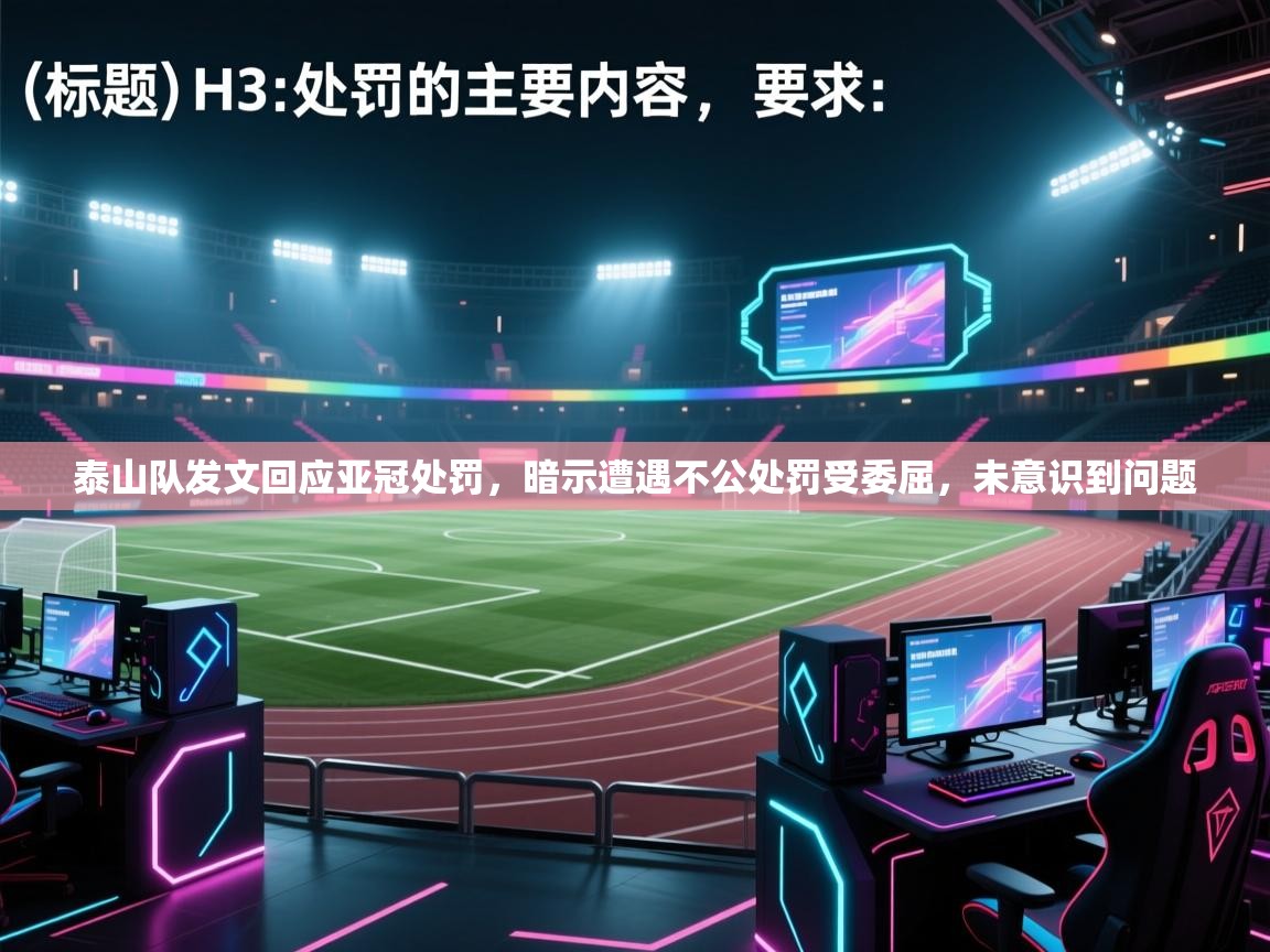 爱游戏体育下载-泰山队发文回应亚冠处罚，暗示遭遇不公处罚受委屈，未意识到问题  第3张